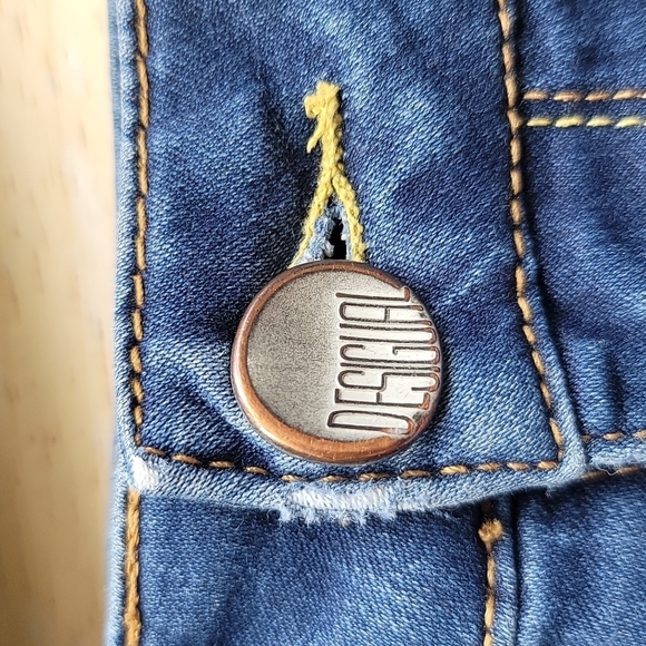 Desigual VNTG Jeans Sz 30 Skinny Dark Wash Denim Back Pin-Tuck Seam - Picture 3 of 7